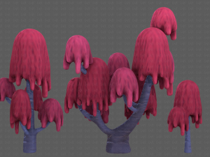 Trees Cartoon V18 3D Model