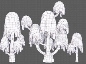 Trees Cartoon V18 3D Model