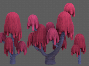 Trees Cartoon V18 3D Model