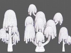 Trees Cartoon V18 3D Model
