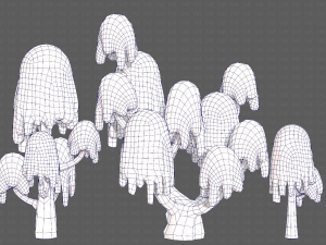 Trees Cartoon V18 3D Model