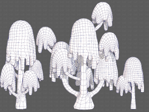 Trees Cartoon V18 3D Model