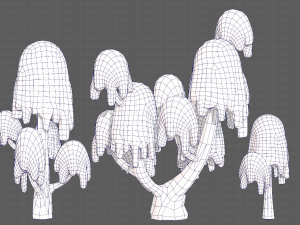 Trees Cartoon V18 3D Model