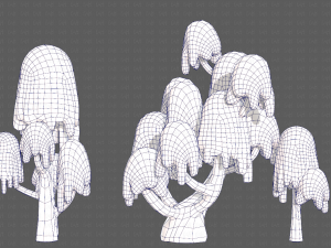 Trees Cartoon V18 3D Model