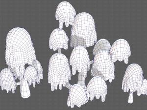 Trees Cartoon V18 3D Model