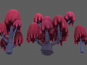 Trees Cartoon V18 3D Model