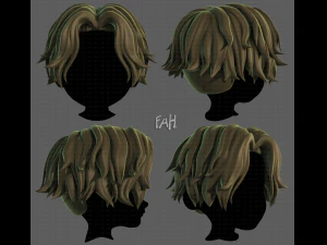 Coiffure 3D pour gar&ccedil;on V100 Modèle 3D