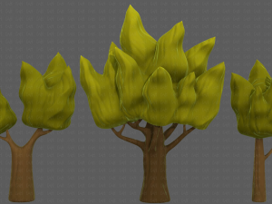 Trees Cartoon V19 3D Модель