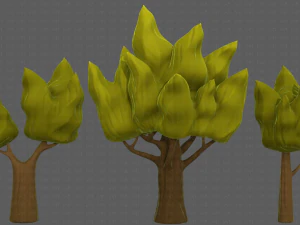 Trees Cartoon V19 3D Model