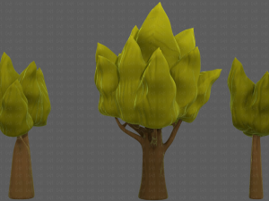 Trees Cartoon V19 3D Модель