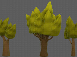 Trees Cartoon V19 3D Модель