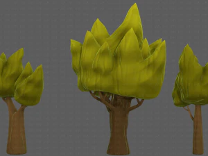Trees Cartoon V19 3D Model