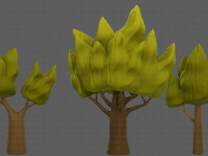 Trees Cartoon V19 3D Model