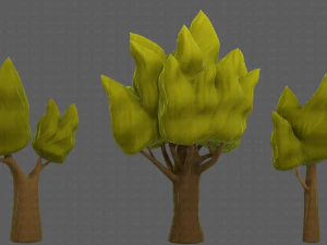 Trees Cartoon V19 3D Model