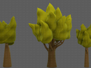Trees Cartoon V19 3D Модель