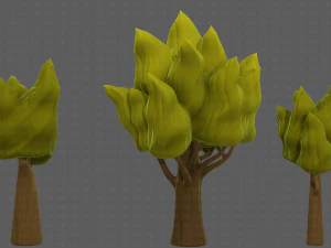 Trees Cartoon V19 3D Model
