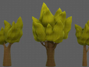 Trees Cartoon V19 3D Model