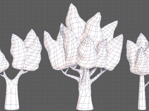 Trees Cartoon V19 3D Модель