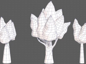 Trees Cartoon V19 3D Model