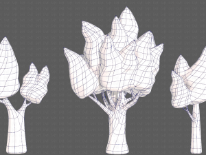 Trees Cartoon V19 3D Модель