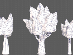 Trees Cartoon V19 3D Модель