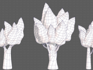 Trees Cartoon V19 3D Модель