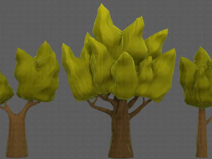 Trees Cartoon V19 3D Model