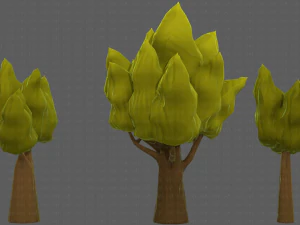 Trees Cartoon V19 3D Model