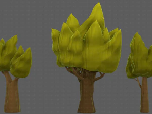 Trees Cartoon V19 3D Model