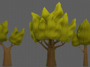 Trees Cartoon V19 3D Model