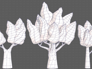 Trees Cartoon V19 3D Модель