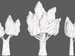 Trees Cartoon V19 3D Модель