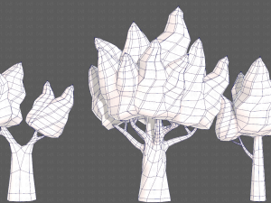 Trees Cartoon V19 3D Модель
