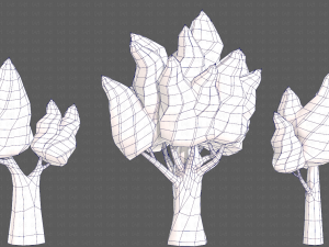 Trees Cartoon V19 3D Модель