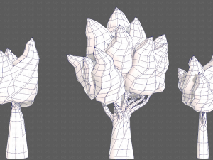 Trees Cartoon V19 3D Модель