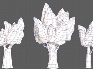 Trees Cartoon V19 3D Модель