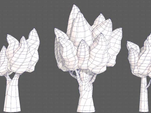 Trees Cartoon V19 3D Model