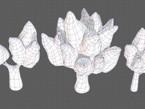 Trees Cartoon V19 3D Model