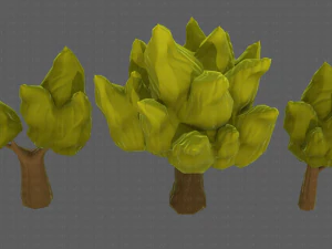 Trees Cartoon V19 3D Model