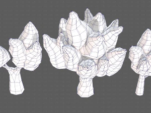 Trees Cartoon V19 3D Model