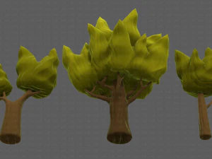 Trees Cartoon V19 3D Model