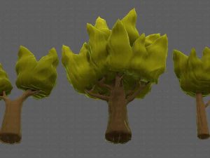 Trees Cartoon V19 3D Model