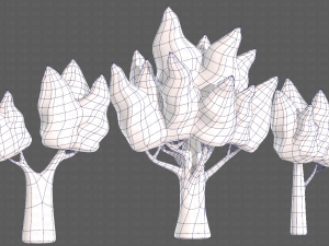 Trees Cartoon V19 3D Модель
