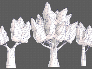 Trees Cartoon V19 3D Модель