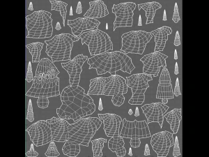 Trees Cartoon V19 3D Model