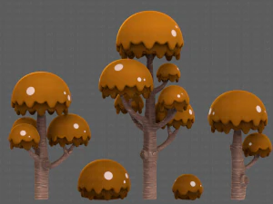 Trees Cartoon V20 3D Model
