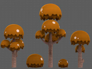 Trees Cartoon V20 3D Model