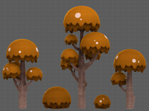 Trees Cartoon V20 3D Модель