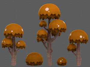 Trees Cartoon V20 3D Model