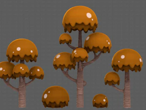 Trees Cartoon V20 3D Model